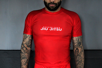 Retro Rash Guard in Red
