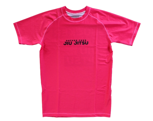 Retro Rash Guard in Fuchsia