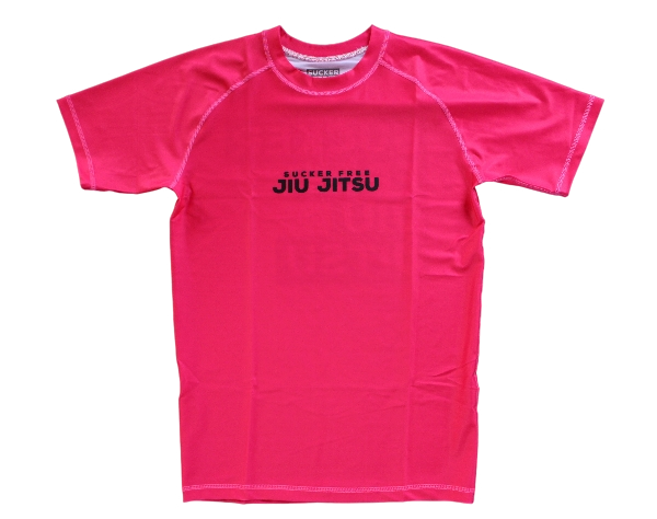 Retro Rash Guard in Fuchsia