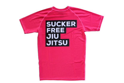 Retro Rash Guard in Fuchsia