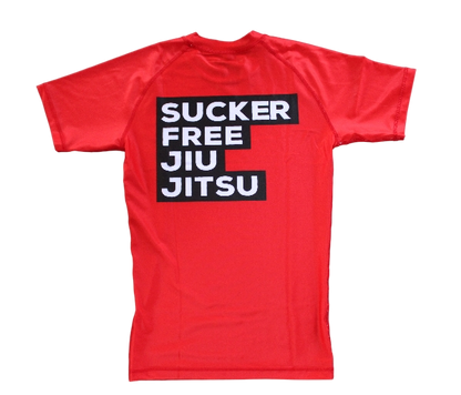 Retro Rash Guard in Red
